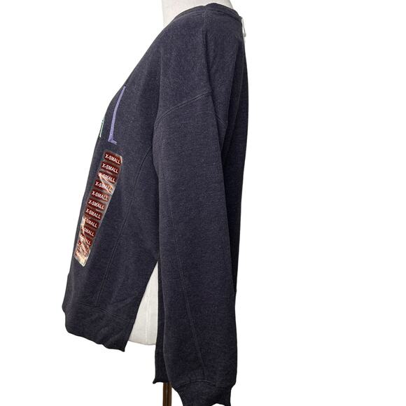 Wildfox SOCIAL Blue Crew Neck Sweatshirt New with tags Size XS - Picture 3 of 9